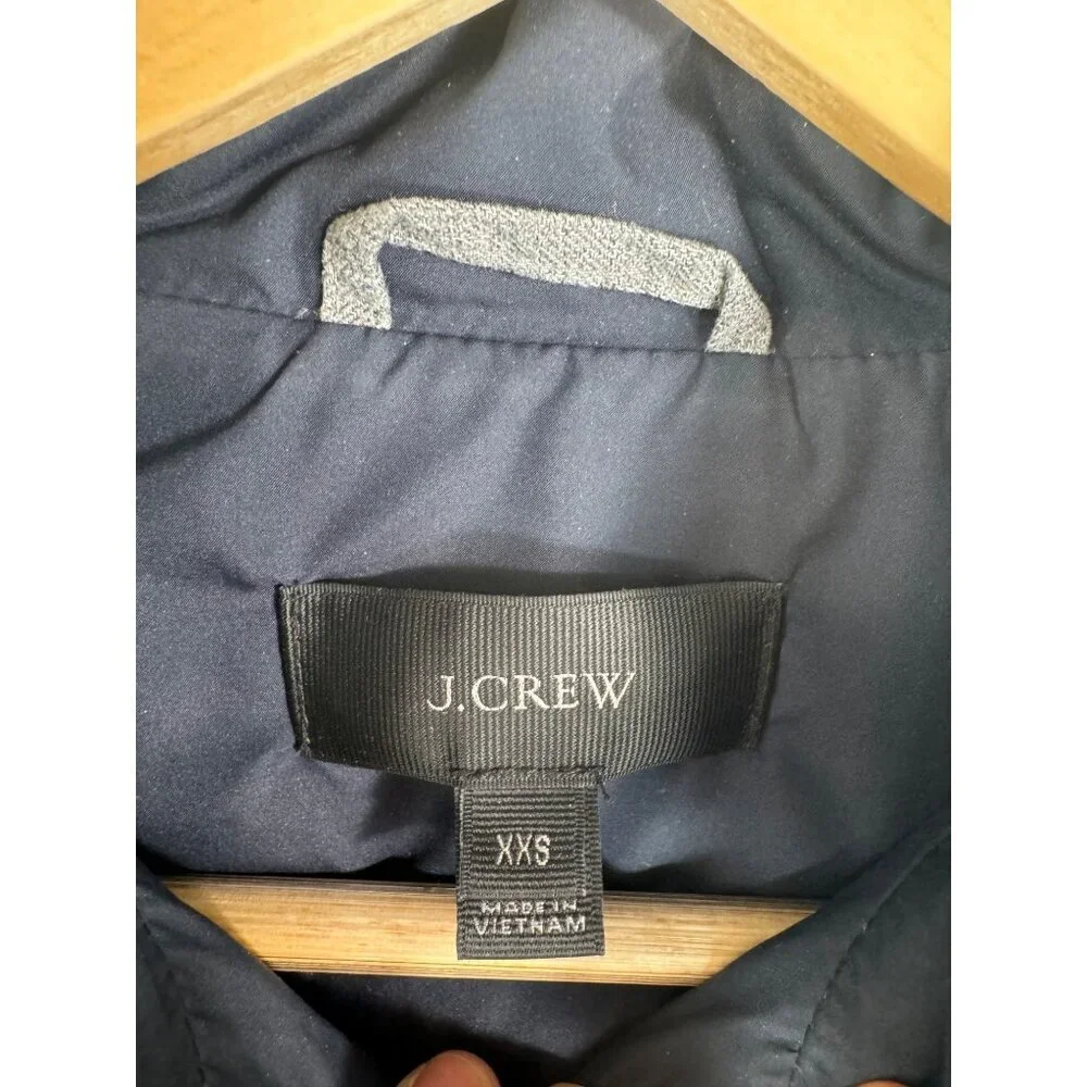 J.Crew down feather quilted vest‎ equestrian preppy sz XXS - Picture 2 of 7